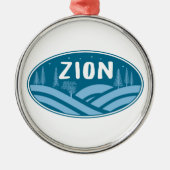 Zion National Park Utah, buitenshuis Metalen Ornament (Voorkant)