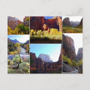 Zion National Park, Utah, Collage Briefkaart