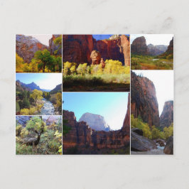 Zion National Park, Utah, Collage Briefkaart