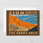 Zion National Park Utah de Grote Arch 2  Briefkaart (Voorkant / Achterkant)