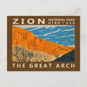 Zion National Park Utah de Grote Arch 2  Briefkaart