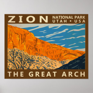 Zion National Park Utah de Grote Arch 2  Poster