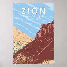 Zion National Park Utah De Grote Boog Vintage