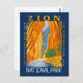 Zion National Park Utah de Narrows Briefkaart (Voorkant / Achterkant)