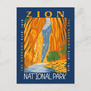 Zion National Park Utah de Narrows Briefkaart