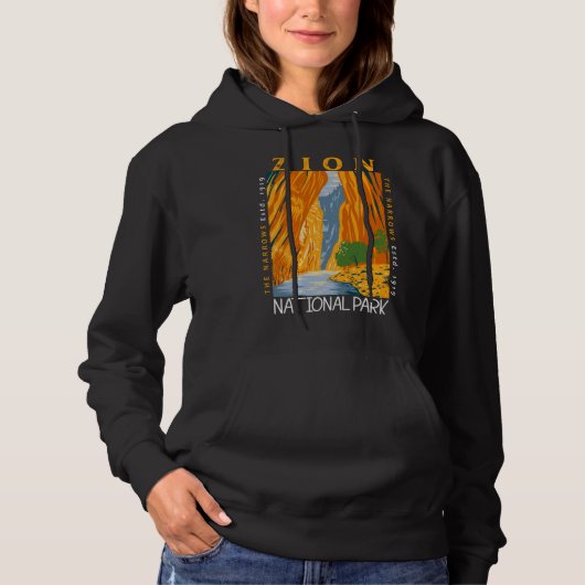 Zion National Park Utah de Narrows Hoodie (Voorkant)