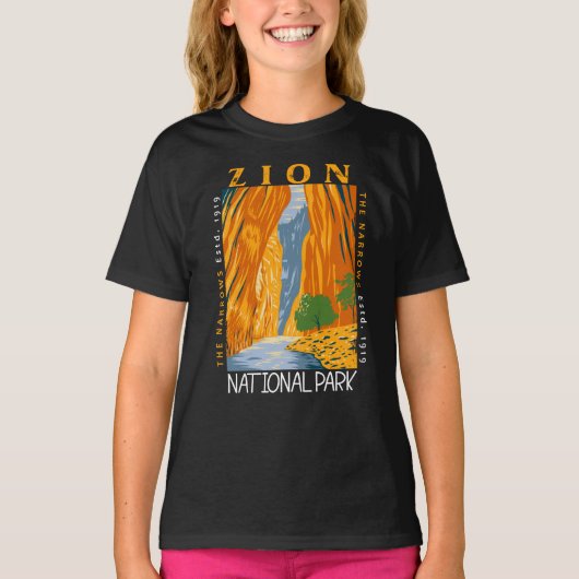 Zion National Park Utah de Narrows T-shirt (Voorkant)