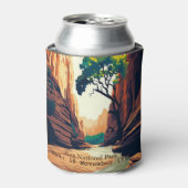 Zion National Park Utah, de waterverf van de Narro Blikjeskoeler (Blikje Voorkant)