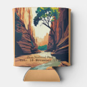 Zion National Park Utah, de waterverf van de Narro Blikjeskoeler (Achterkant)