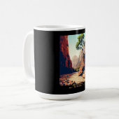 Zion National Park Utah, de waterverf van de Narro Koffiemok (Voorkant links)