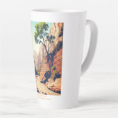 Zion National Park Utah, de waterverf van de Narro Latte Mok (Rechterhoek)