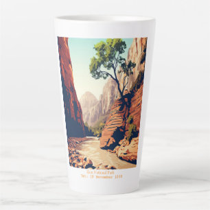 Zion National Park Utah, de waterverf van de Narro Latte Mok