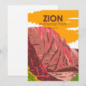 Zion National Park Utah  Feestdagenkaart (Voorkant / Achterkant)