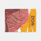 Zion National Park Utah  Fleece Deken (Voorkant (Horizontaal))