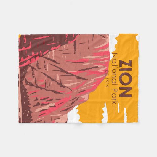Zion National Park Utah  Fleece Deken (Voorkant (Horizontaal))