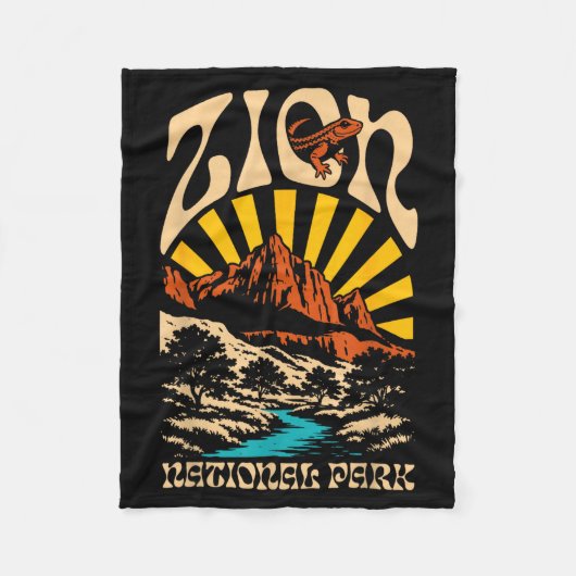 Zion National Park Utah Fleece Deken (Voorkant)