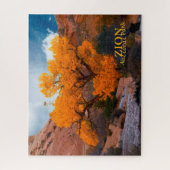 Zion National Park Utah Golden Autumn Tree Legpuzzel (Verticaal)