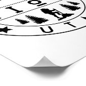 Zion National Park Utah Hiker Nature Hiking Outdoo Poster (Hoek)