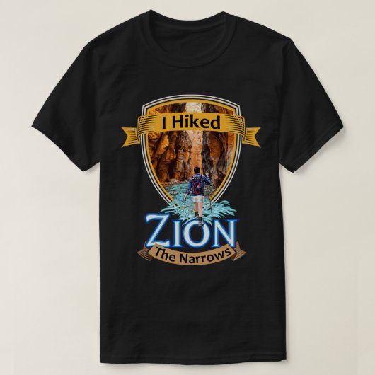 Zion National Park Utah I Hikkte de Narrows Retro T-shirt (Design voorkant)