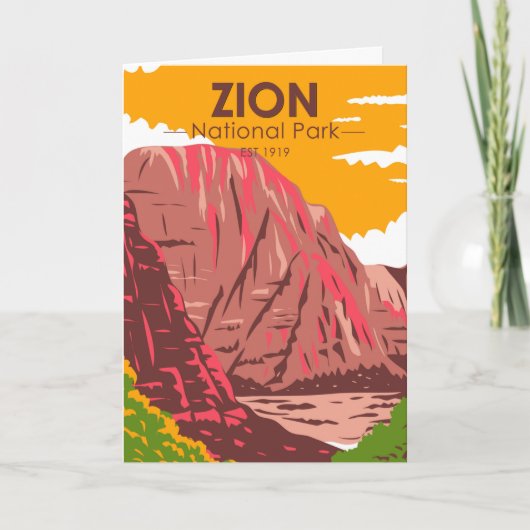 Zion National Park Utah  Kaart (Voorkant)