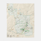 Zion National Park (Utah) kaart fleece blanket Deken (Voorkant)