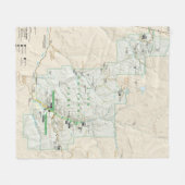 Zion National Park (Utah) kaart fleece blanket Deken (Voorkant (Horizontaal))