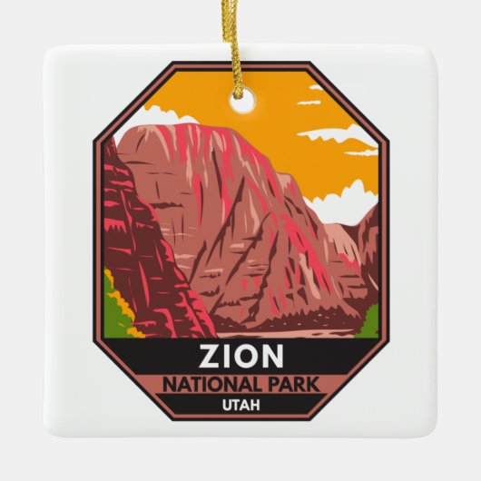 Zion National Park Utah  Keramisch Ornament (Voorkant)