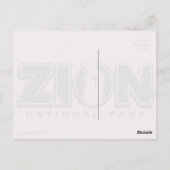 Zion National Park Utah Landschap Briefkaart (Achterkant)