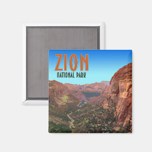 Zion National Park Utah Magneet (Voorkant / Achterkant)