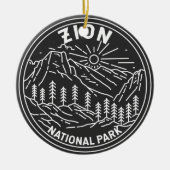 Zion National Park Utah  Monoline Keramisch Ornament (Voorkant)