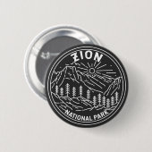 Zion National Park Utah  Monoline Ronde Button 5,7 Cm (Voorkant /achterkant)