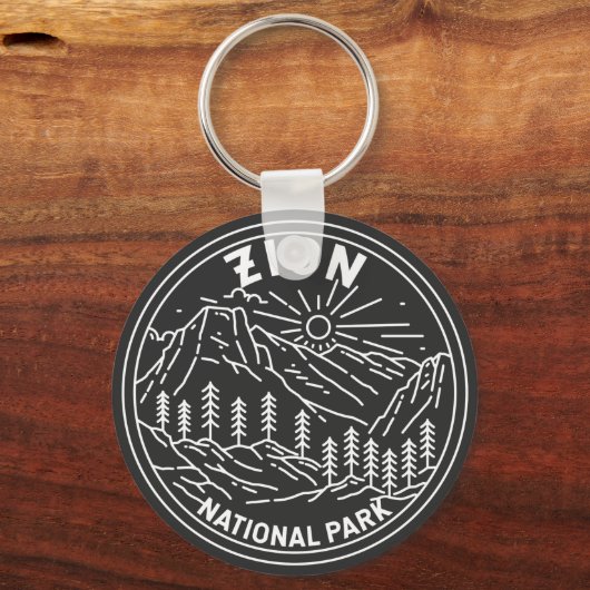 Zion National Park Utah Monoline Sleutelhanger (Voorkant)