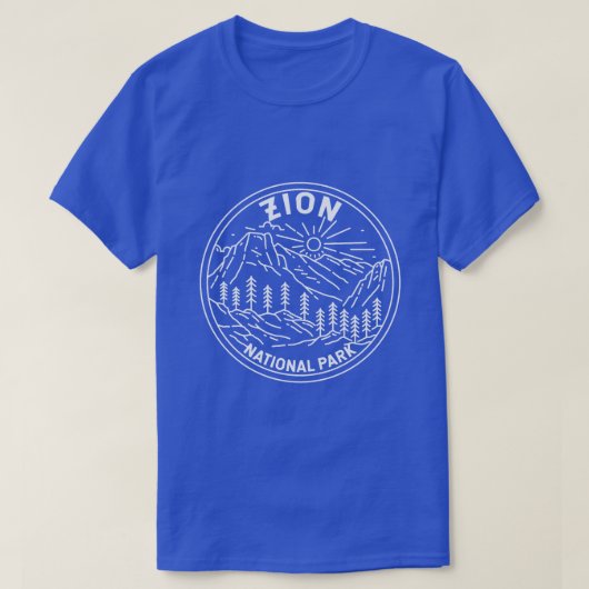 Zion National Park Utah  Monoline T-shirt (Design voorkant)