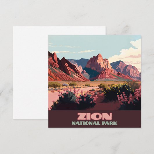 Zion National Park Utah Mountains (Voorkant / Achterkant)