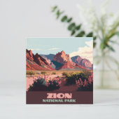 Zion National Park Utah Mountains  (Staand voorkant)