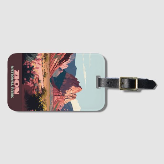 Zion National Park Utah Mountains  Bagagelabel (Voorkant (horizontaal))