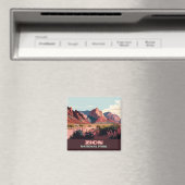 Zion National Park Utah Mountains  Magneet (Insitu (Vaatwasser))