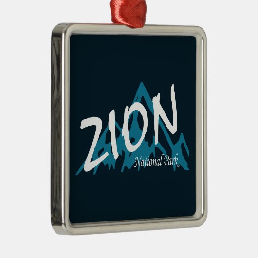 Zion National Park Utah Mountains Metalen Ornament (Rechts)