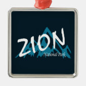 Zion National Park Utah Mountains Metalen Ornament (Voorkant)