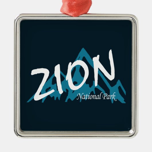 Zion National Park Utah Mountains Metalen Ornament (Voorkant)