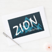 Zion National Park Utah Mountains Rechthoekige Sticker (Envelop)