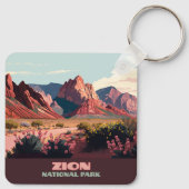 Zion National Park Utah Mountains  Sleutelhanger (Achterkant)