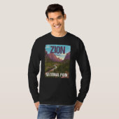 Zion National Park Utah Poster Design T-shirt (Voorkant volledig)