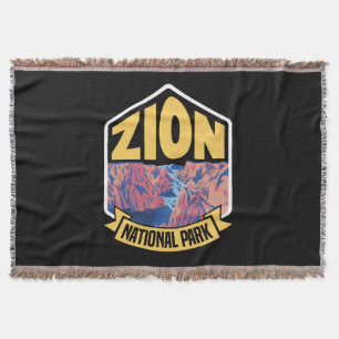 Zion National Park Utah Retro Deken