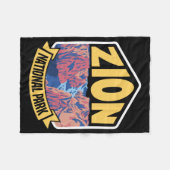 Zion National Park Utah Retro Fleece Deken (Voorkant (Horizontaal))