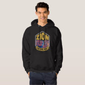 Zion National Park Utah Retro Hoodie (Voorkant volledig)