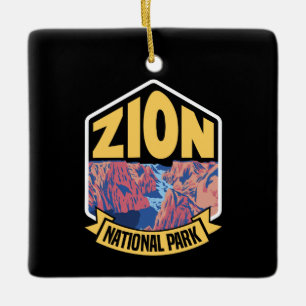 Zion National Park Utah Retro Keramisch Ornament