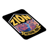 Zion National Park Utah Retro Magneet (Rechterzijde)