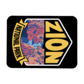 Zion National Park Utah Retro Magneet (Horizontaal)