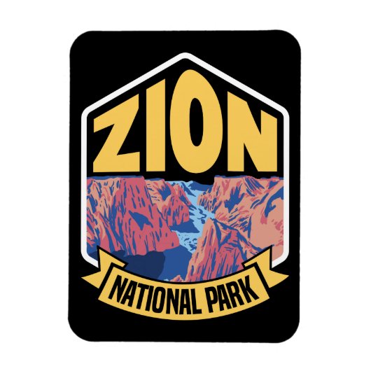 Zion National Park Utah Retro Magneet (Verticaal)